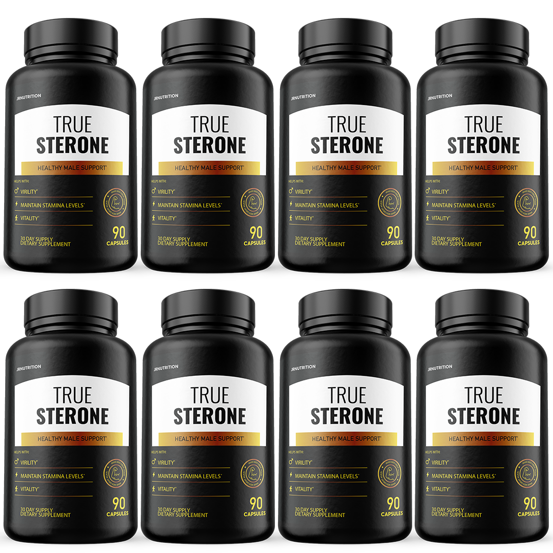 True Sterone Male Health Pills to Boost T-Levels and Performance -8 Bottles